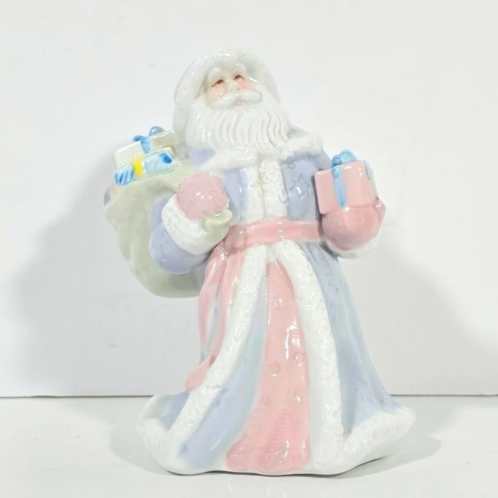 Dan Dee Santa Claus Ceramic Figurine Christmas Decor Pastel Victorian Kmart - Picture 2 of 7